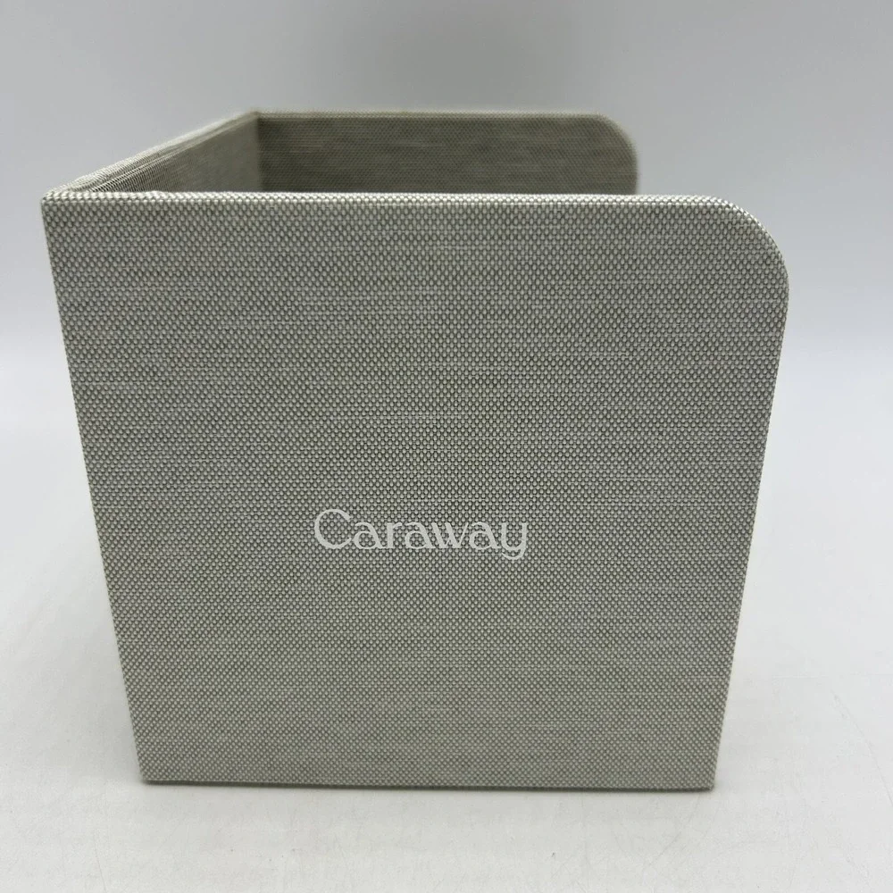 2 Caraway Food Storage Bin Holder Organizer Cabinet Gray x 2 Gray Canvas Read